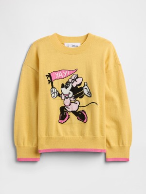 Gap Kız Bebek Sarı Gap × Disney Minnie Mouse Relaxed Intarsia Kazak