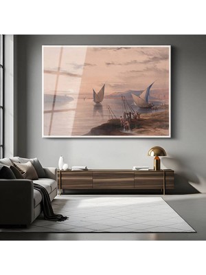 Limitless Design David Roberts Nil Nehri Afrika Manzarası Cam Tablo Dijital Baskı Duvar Tablosu Dekor Tablo