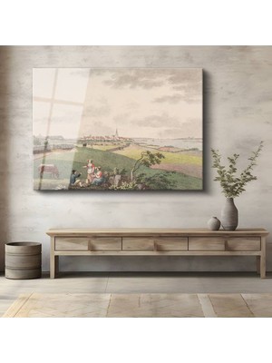 Limitless Design John Constable Kırsal Doğa Manzarası Cam Tablo Dijital Baskı Duvar Tablosu Dekor Tablo