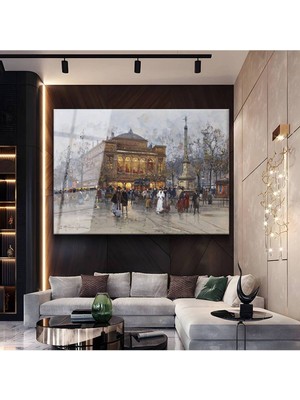 Limitless Design Édouard Cortes Paris Opera Meydanı Cam Tablo Dijital Baskı Duvar Tablosu Dekor Tablo