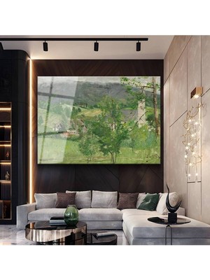 Limitless Design Julian Walbridge Rix Yeşil Vadi Doğa Manzarası Cam Tablo Dijital Baskı Duvar Tablosu Dekor Tablo