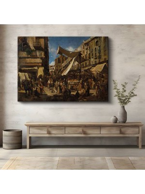 Limitless Design Oskar Kokoschka Şehir Pazarı Modern Manzara Kanvas Tablo Sanat Tablosu Klasik Ressam Tablosu