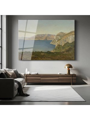 Limitless Design William Turner Akdeniz Kıyıları Deniz Manzarası Cam Tablo Dijital Baskı Duvar Tablosu Dekor Tablo