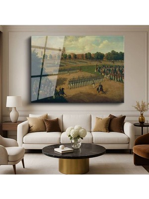 Limitless Design Otto Bache Askeri Geçit Töreni Tarihi Resmi Cam Tablo Dijital Baskı Duvar Tablosu Dekor Tablo