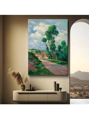 Limitless Design Maximilien Luce Kırsal Köy Yolu Kanvas Tablo Sanat Tablosu Klasik Ressam Tablosu