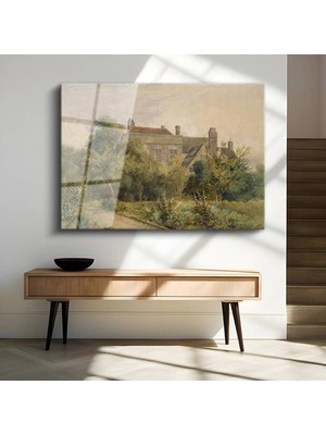 Limitless Design John Constable Ingiliz Kır Evi Kırsal Cam Tablo Dijital Baskı Duvar Tablosu Dekor Tablo