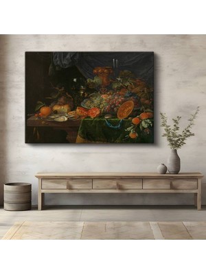 Limitless Design Jan Van Huysum Zengin Sofra Natürmort Sanatı Kanvas Tablo Sanat Tablosu Klasik Ressam Tablosu