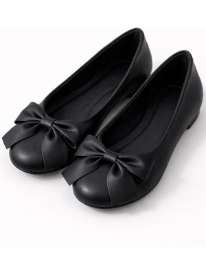 Slipcat Zarif Kadın Günlük  Kurdele Detaylı Yuvarlak Burun Şık Babet