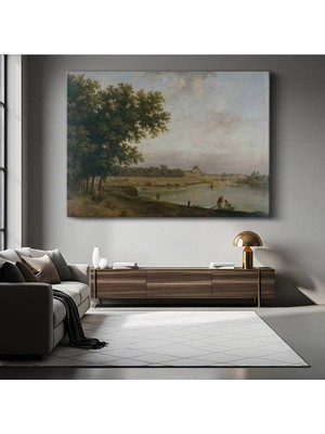 Limitless Design Richard Parkes Bonington Seine Nehri Peyzaj Manzarası Kanvas Tablo Klasik Ressam Tablosu