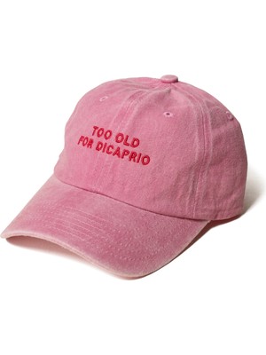 Nome Studio Nakışlı Şapka Mor Too Old For Dicaprio Yıkamalı Kumaşlı ve Yazı Nakışlı Şapka Pamuklu Siperlikli Ayarlı Şapka Günlük Tarz