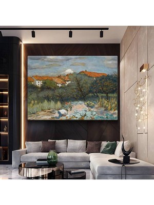 Limitless Design Henri Martin Kır Bahçesi Peyzaj Manzarası Kanvas Tablo Sanat Tablosu Klasik Ressam Tablosu