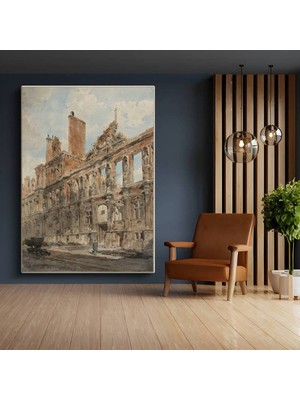 Limitless Design Richard Parkes Bonington Tarihi Çeşme Mimari Sanat Kanvas Tablo Klasik Ressam Tablosu