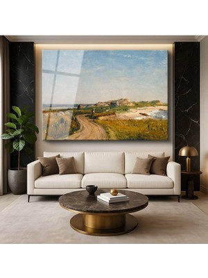 Limitless Design William Trost Richards Coastal Path Kıyı Yolu Doğa Manzarası Cam Tablo Dijital Baskı Duvar Tablosu