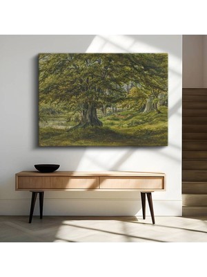 Limitless Design Samuel Palmer Meşe Ağacı Doğa Manzarası Kanvas Tablo Sanat Tablosu Klasik Ressam Tablosu