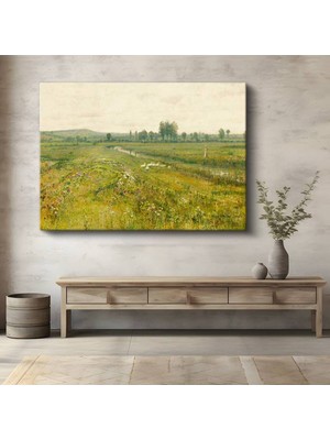 Limitless Design Charles-François Daubigny Çayır Kırsal Manzara Kanvas Tablo Sanat Tablosu Klasik Ressam Tablosu
