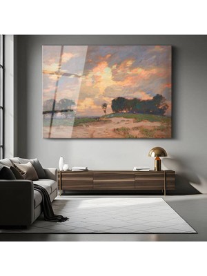 Limitless Design Charles Courtney Curran Günbatımı Doğa Manzarası Cam Tablo Dijital Baskı Duvar Tablosu Dekor Tablo