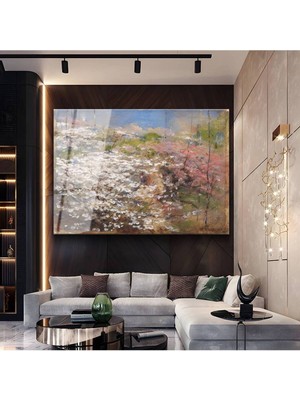 Limitless Design William Trost Richards Bahar Çiçekleri Doğa Manzarası Cam Tablo Dijital Baskı Duvar Tablosu