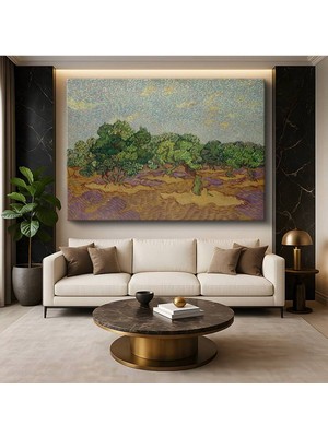 Limitless Design Vincent Van Gogh Zeytin Ağaçları Akdeniz Peyzajı Kanvas Tablo Sanat Tablosu Klasik Ressam Tablosu