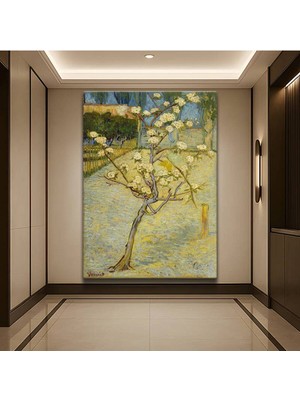 Limitless Design Vincent Van Gogh Çiçek Açan Armut Ağacı Kanvas Tablo Sanat Tablosu Klasik Ressam Tablosu