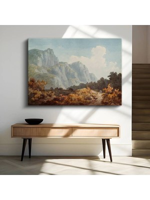Limitless Design Francis Towne Dağ Silsilesi Doğa Manzarası Kanvas Tablo Sanat Tablosu Klasik Ressam Tablosu