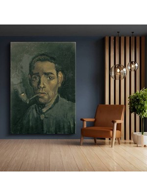Limitless Design Vincent Van Gogh Pipo Içen Adam Portresi Kanvas Tablo Sanat Tablosu Klasik Ressam Tablosu