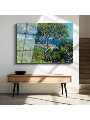 Limitless Design Claude Monet Akdeniz Kıyısı Deniz Manzarası Cam Tablo Dijital Baskı Duvar Tablosu Dekor Tablo