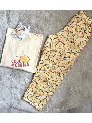 Pijamoni Milan Önü Baskılı Pijama Takımı