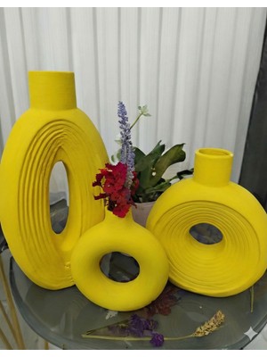 3 Lü Iskandinav Tarzı Vazo Çok Renkli