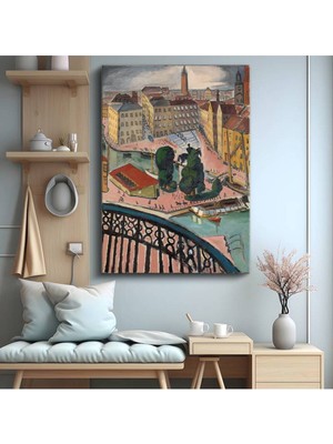 Limitless Design Ernst Ludwig Kirchner Modern Şehir Manzarası Kanvas Tablo Sanat Tablosu Klasik Ressam Tablosu