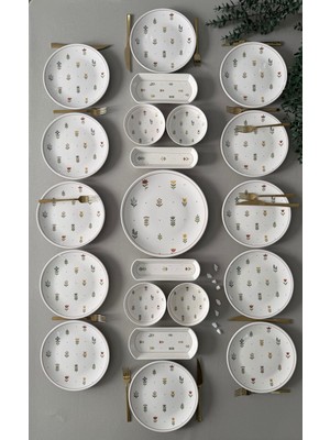 Hooly Home Pastel Bahçe 12 Kişilik 21 Parça Kahvaltı Takımı