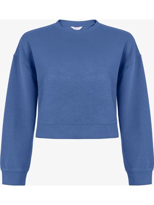 Penti Koyu Mavi Silky Feel Contrast Sweatshirt