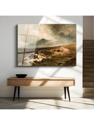 Limitless Design Peter Graham Iskoç Dağları Doğa Manzarası Cam Tablo Dijital Baskı Duvar Tablosu Dekor Tablo
