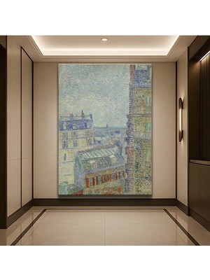 Limitless Design Vincent Van Gogh Paris Şehir Manzarası Kanvas Tablo Sanat Tablosu Klasik Ressam Tablosu