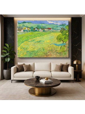 Limitless Design Vincent Van Gogh Yeşil Buğday Tarlaları Kırsal Tarım Manzarası Kanvas Tablo Klasik Ressam Tablosu