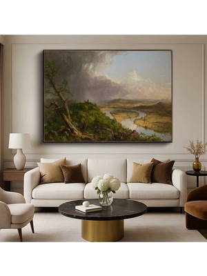 Limitless Design Thomas Cole The Oxbow Nehir Kıvrımı Doğa Manzarası Kanvas Tablo Klasik Ressam Tablosu