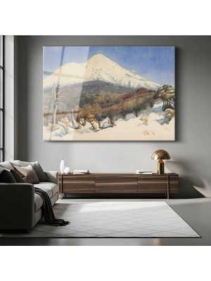 Limitless Design Edward Theodore Compton Kar Kaplı Dağ Manzarası Cam Tablo Dijital Baskı Duvar Tablosu Dekor Tablo