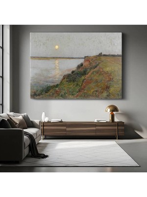 Limitless Design Lionel Constable Ay Işığı Sahil Manzarası Kanvas Tablo Sanat Tablosu Klasik Ressam Tablosu