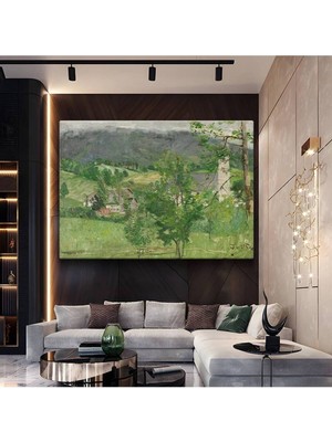 Limitless Design Julian Walbridge Rix Yeşil Vadi Doğa Manzarası Kanvas Tablo Sanat Tablosu Klasik Ressam Tablosu