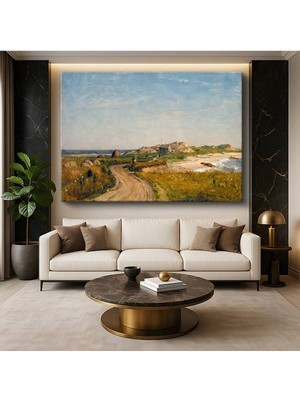 Limitless Design William Trost Richards Coastal Path Kıyı Yolu Doğa Manzarası Kanvas Tablo Klasik Ressam Tablosu