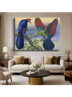Limitless Design John Gould Egzotik Kuşlar Doğa Resmi Kanvas Tablo Sanat Tablosu Klasik Ressam Tablosu