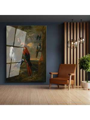 Limitless Design Jakob Bogdani Egzotik Kuşlar Doğa Hd Baskı Duvarı Cam Tablo Hd Baskı Tablo
