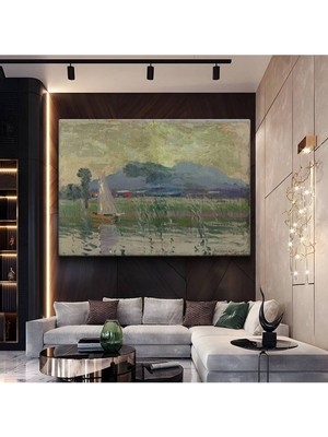 Limitless Design Arthur Streeton Göl Su Manzarası Kanvas Tablo Sanat Tablosu Klasik Ressam Tablosu