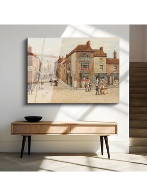 Limitless Design Helen Allingham Ingiliz Köy Sokağı Kırsal Cam Tablo Dijital Baskı Duvar Tablosu Dekor Tablo
