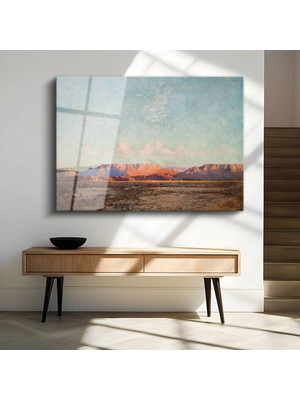 Limitless Design Thomas Moran Kızıl Kanyon Doğa Manzarası Cam Tablo Dijital Baskı Duvar Tablosu Dekor Tablo