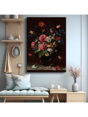 Limitless Design Jan Davidsz De Heem Çiçek Buketi Natürmort Kanvas Tablo Sanat Tablosu Klasik Ressam Tablosu