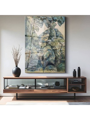 Limitless Design John Constable Yeşil Orman Manzarası Cam Tablo Dijital Baskı Duvar Tablosu Dekor Tablo