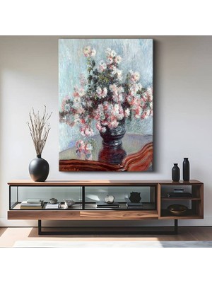 Limitless Design Claude Monet Sarı Krizantem Çiçekleri Kanvas Tablo Sanat Tablosu Klasik Ressam Tablosu