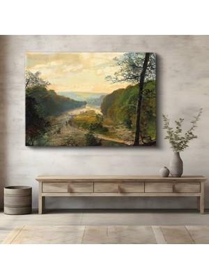 Limitless Design John Frederick Kensett Nehir Vadisi Doğa Manzarası Kanvas Tablo Klasik Ressam Tablosu