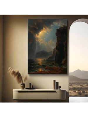 Limitless Design Joseph Mallord William Turner Ay Işığı Deniz Manzarası Kanvas Tablo Klasik Ressam Tablosu
