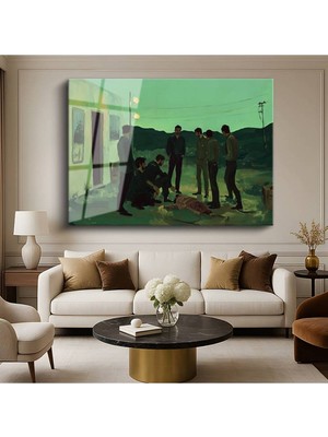 Limitless Design Midjourney Gece Buluşması Dijital Atmosfer Resmi Cam Tablo Dijital Baskı Duvar Tablosu Dekor Tablo